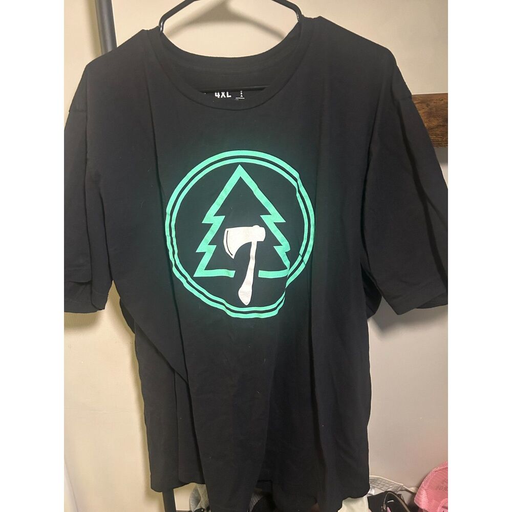 Sugar Pine 7 T-Shirt 4XL Black Rooster Teeth SP7 Pine Tree Axe Logo Rare